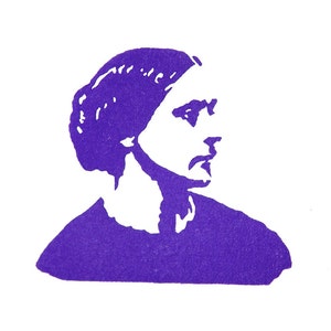 Susan B. Anthony Stamp Hand Carved Rubber Stamp image 1