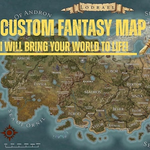 Custom Fantasy Map Commission | Personalised RPG & World Map | Digital Download