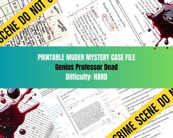 Printable Murder Mystery – The Murder Of Professor Ian Rogers | Print & Play Detective Party Game
