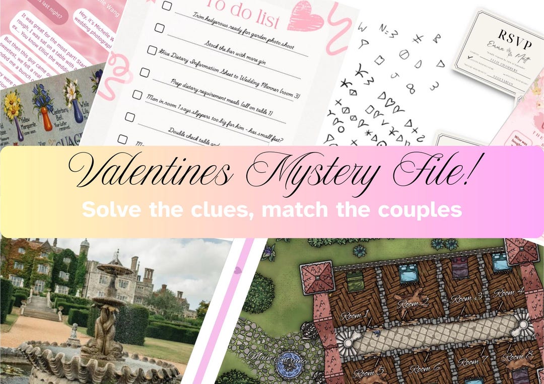 Valentines Date Night- Printable Mystery File - Etsy