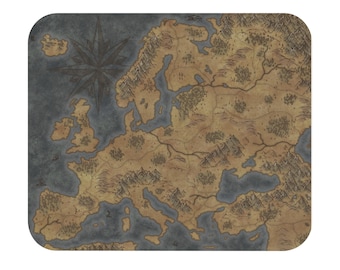 Europe Parchment Map Mousepad