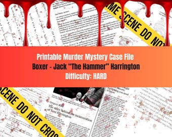 Printable Murder Mystery – The Murder Of Jack Harrington | Print & Play Detective Party Game