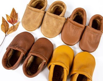 Sahara, Sienna, Kastanje, Honing LOAFERS Leren schoenen voor baby's en peuters