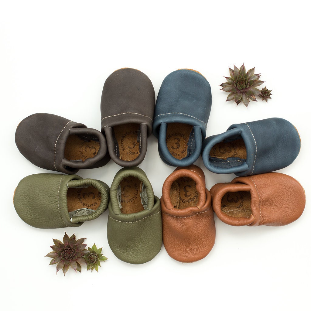 Splish Splash • 100% American Leather Moccasins for Babies & Toddlers • Made in US 