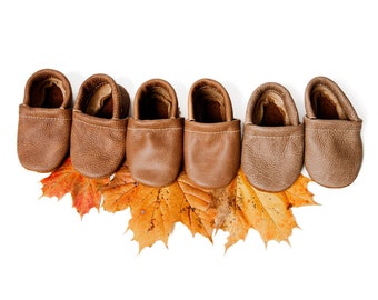 Sepia, Karamell, Chai Leder LOAFERS Schuhe Baby und Kleinkind