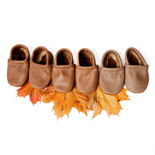 Sepia, Caramel, Chai Leather LOAFERS Shoes Baby and Toddler