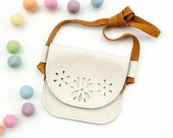 Milk BLOSSOMS Leather PURSE Toddler & Kids // Made in USA High-Quality Leather