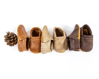 Saddle, Latte, Sable MOCCS Shoes Baby and Toddler