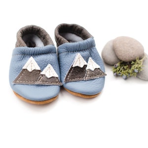 Chaussures en cuir Big sky Mountains Moocs pour bébés et tout-petits
