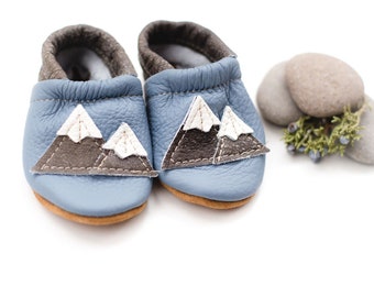 Big sky Mountains Leather Shoes Moccs Baby and Toddler