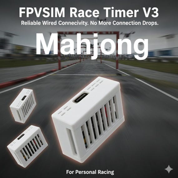 FPVSIM Timer V3 Mahjong - The World's Simplest Drone Racing Lap Timer with USB/Wifi connectivity