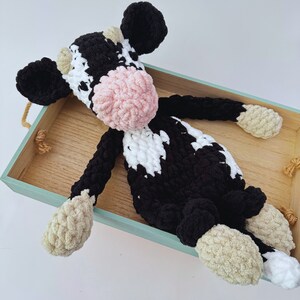 Cope Cow, Crochet Cow, Cow Lovey, Crochet Lovey, Baby Shower Gift, Farmhouse Decor, Farmhouse Nursery, Cow Toy, First Birthday, Cow Snuggler