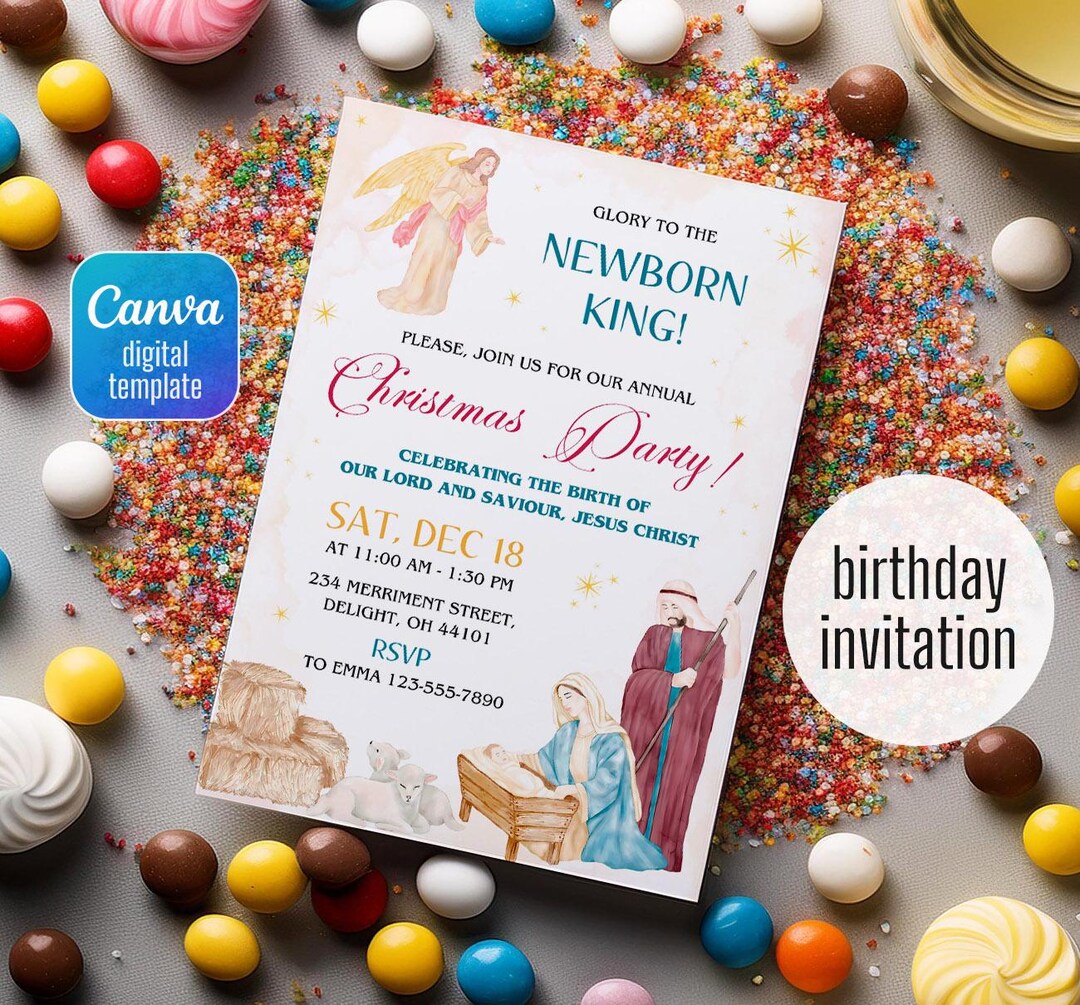 Lds Party Latter Day Saint Ward Christmas Party Invitation, LDS X Mas Invitation ...