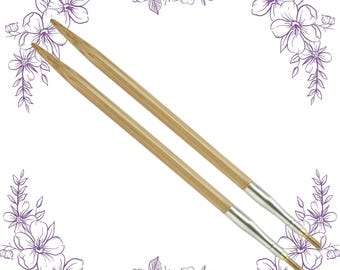 Puntas intercambiables de bambú de 4 pulgadas