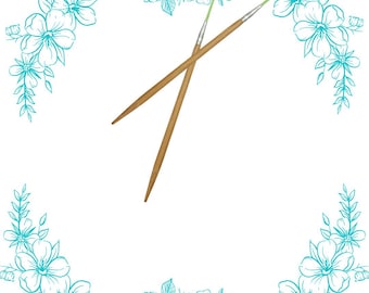 Agujas circulares de bambú de 16 pulgadas