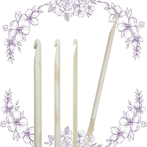 Nirvana 6" Bone Crochet Hooks
