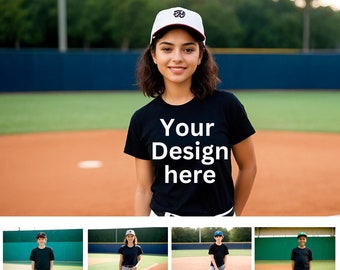 baseball tee mockup, black shirt mockup, black tee mockup, baseball mockup, youth sports mockup, sports mockup, youth mockup, baseball tee