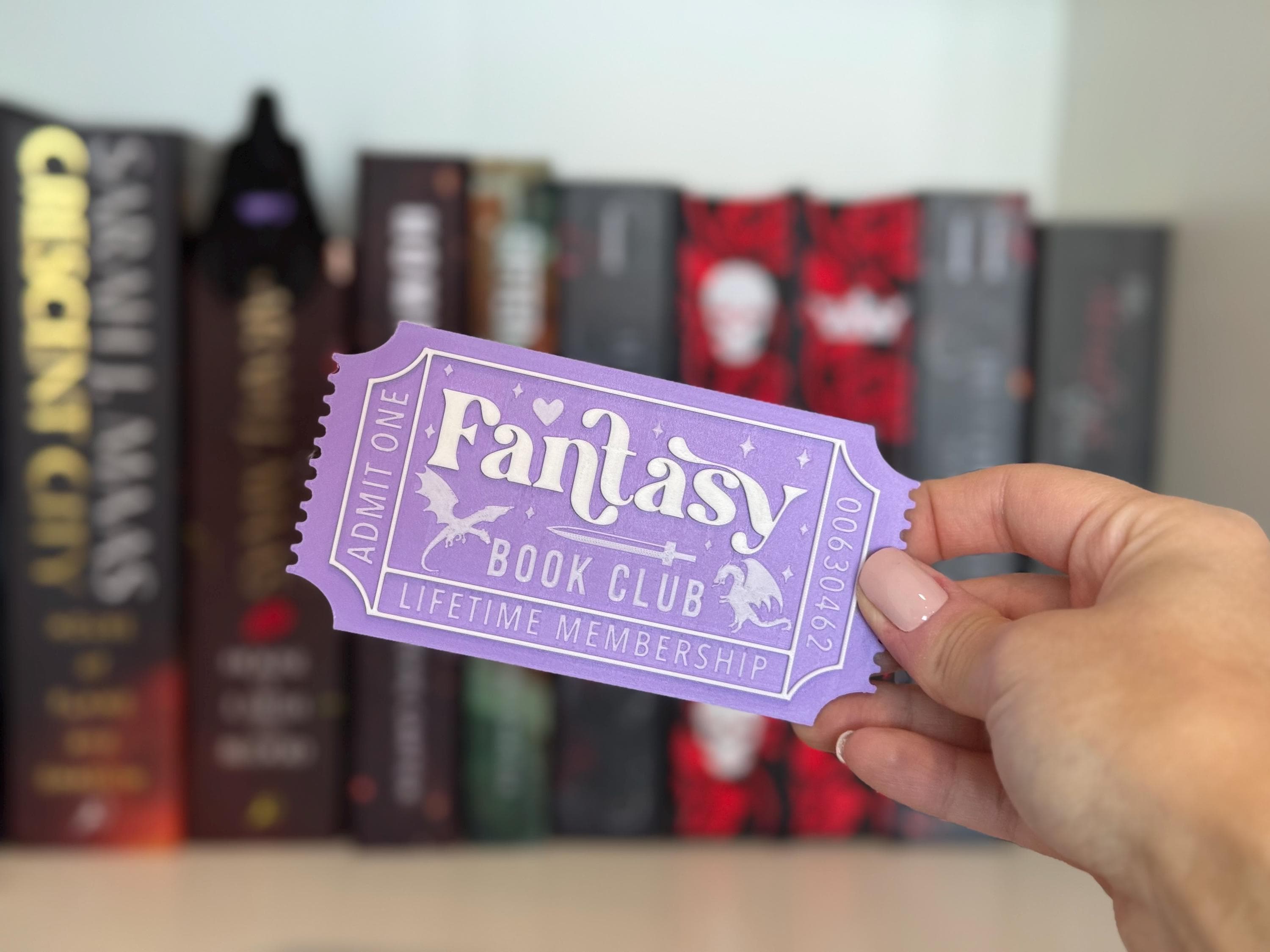 Book Club Ticket | Bookish Decor for Readers, Bookworms & Bookshelf Lovers | Book Tropes Gift for Fans