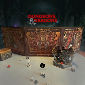 Magnetic DND DM Screen – Triumph of Cadmus | Embossed Game Master Screen for Tabletop RPG