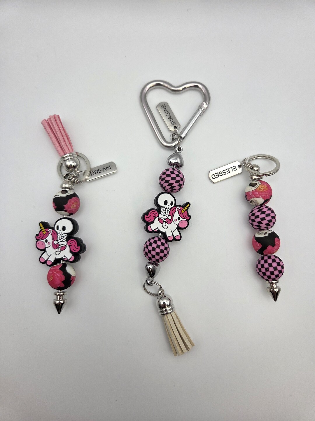 Pink Punk Keychains - Etsy
