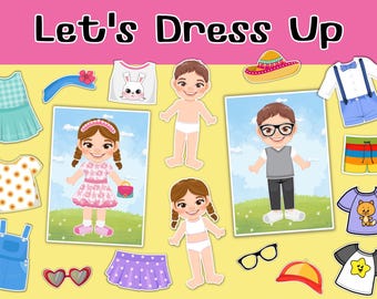 Anzieh - Papierpuppen-Aktion: Mix & Match Kleidungsspiel (PDF-Muster)