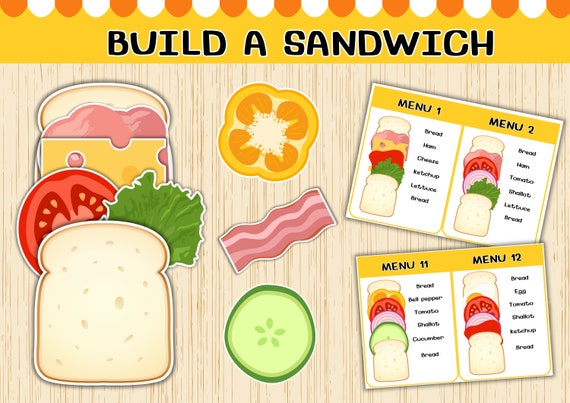 Build a Sandwich Game: Pretend Play Learning Activity (PDF)