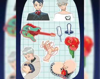 Ivantill Alien Stage Vinyl Sticker Sheet - Ivan and Till ALNST stickers, Great for Decor, Toploaders, Scrapbooking, and Journaling