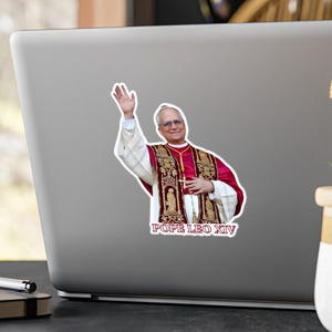 Adesivi in vinile di Papa Leone XIV / Adesivi religiosi, Decorazioni per la casa cattoliche, Regali unici, Adesivi per auto, Accessori religiosi