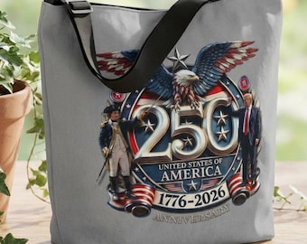 USA 250th Semiquincentennial Jahrestag Vereinigte Staaten von Amerika 1776-2026 | Stoffbeutel, 2 Größen | Buntstifte auf Aquarellpapier