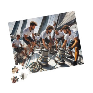 Nautical Sailboat Racing Puzzle, High Quality Jigsaw, Perfect Gift Idea for Sailors & Boat Lovers