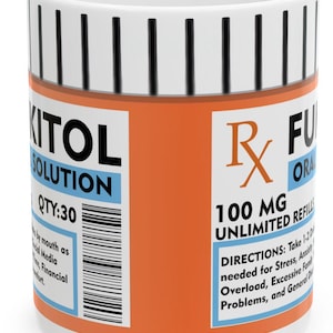 FUKITOL Oral Solution Mug | Funny Coffee Mug for Doctors, Nurses & Pharmacists | Perfect 11 oz  15 oz Gift