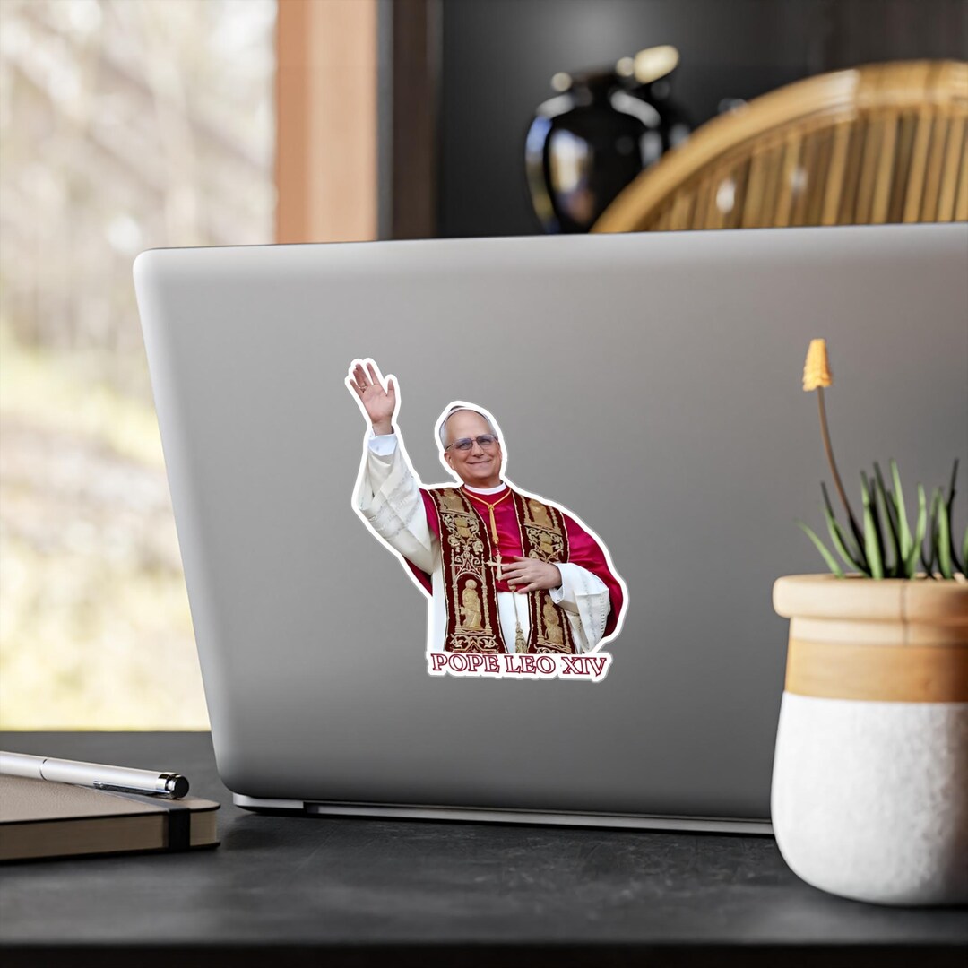 Pope Leo XIV Vinyl Decals | Religious Stickers, Catholic Home Decor ...