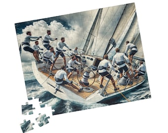 Sailboat Racing Puzzle, Nautical Theme, High Quality, Perfect Gift Idea