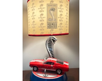 Shelby Got500 mustang Cobra Tischlampe 1967 Muskel Car Sammlerstück mit Roars Sound