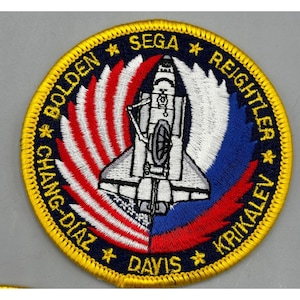 Vtg NASA Space Shuttle Mission Patch Embroidered Bolden Sega