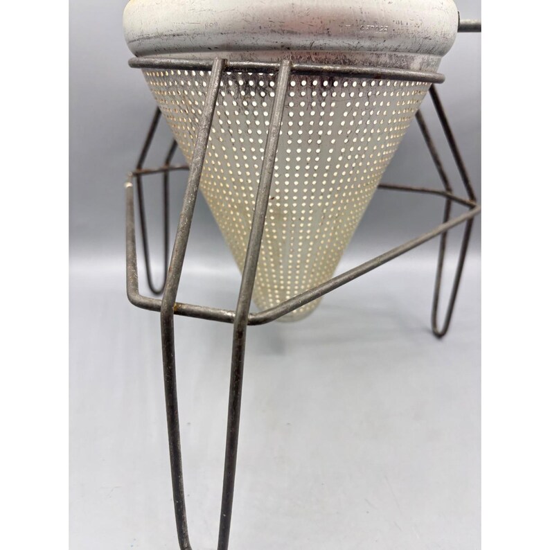 Vtg Aluminum Conical Strainer Sieve Food Mill Metal Tripod Stand ...