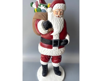 Vtg 1999 Holiday Creations Santa Claus Reindeer Sleigh Christmas