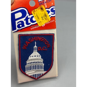 Vtg Washington D.C. Iron-On Patch By Voyager Emblems Souvenir Capital Bldg