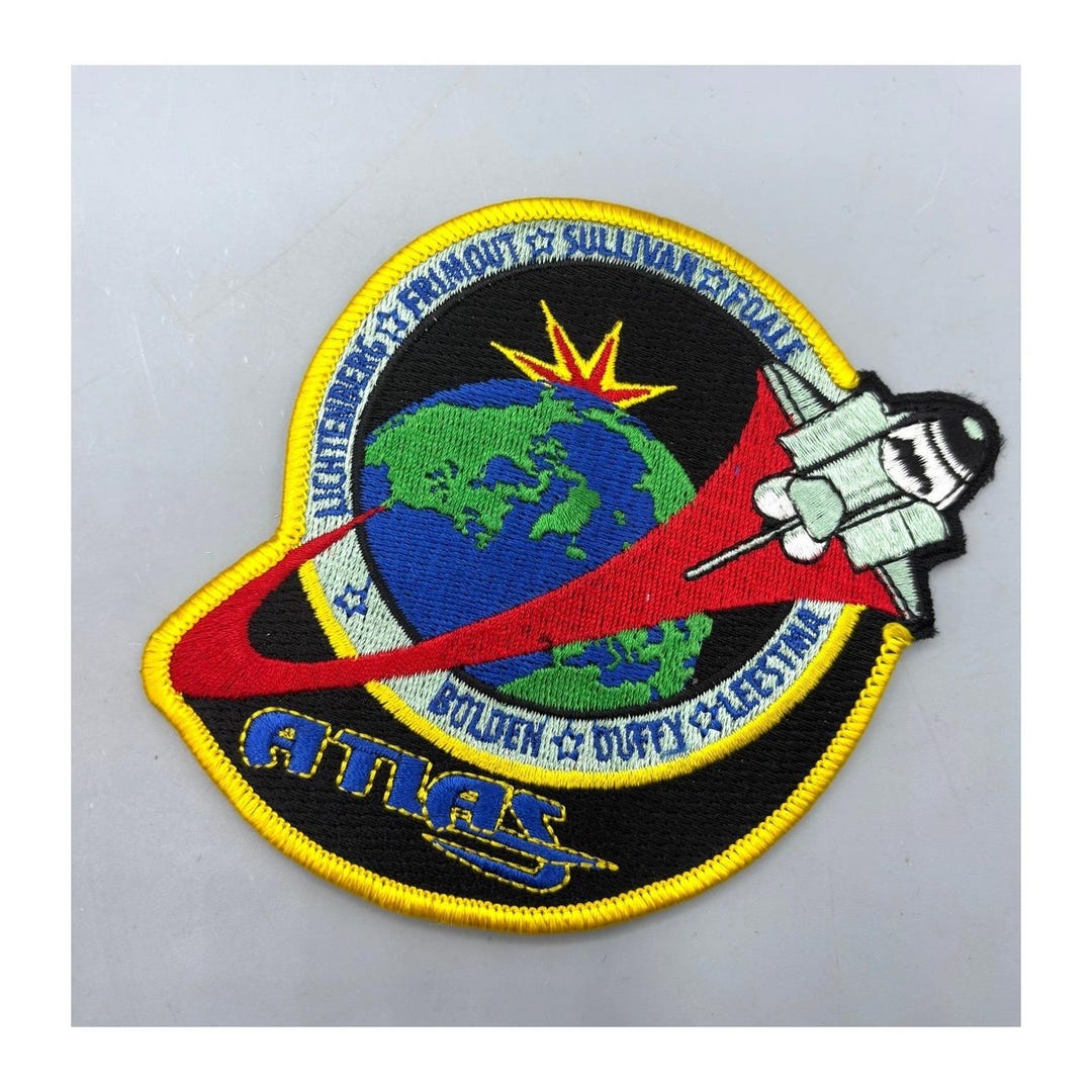 ATLAS Space Shuttle Mission Patch Lichtenberg Frimout Bolden Duffy ...