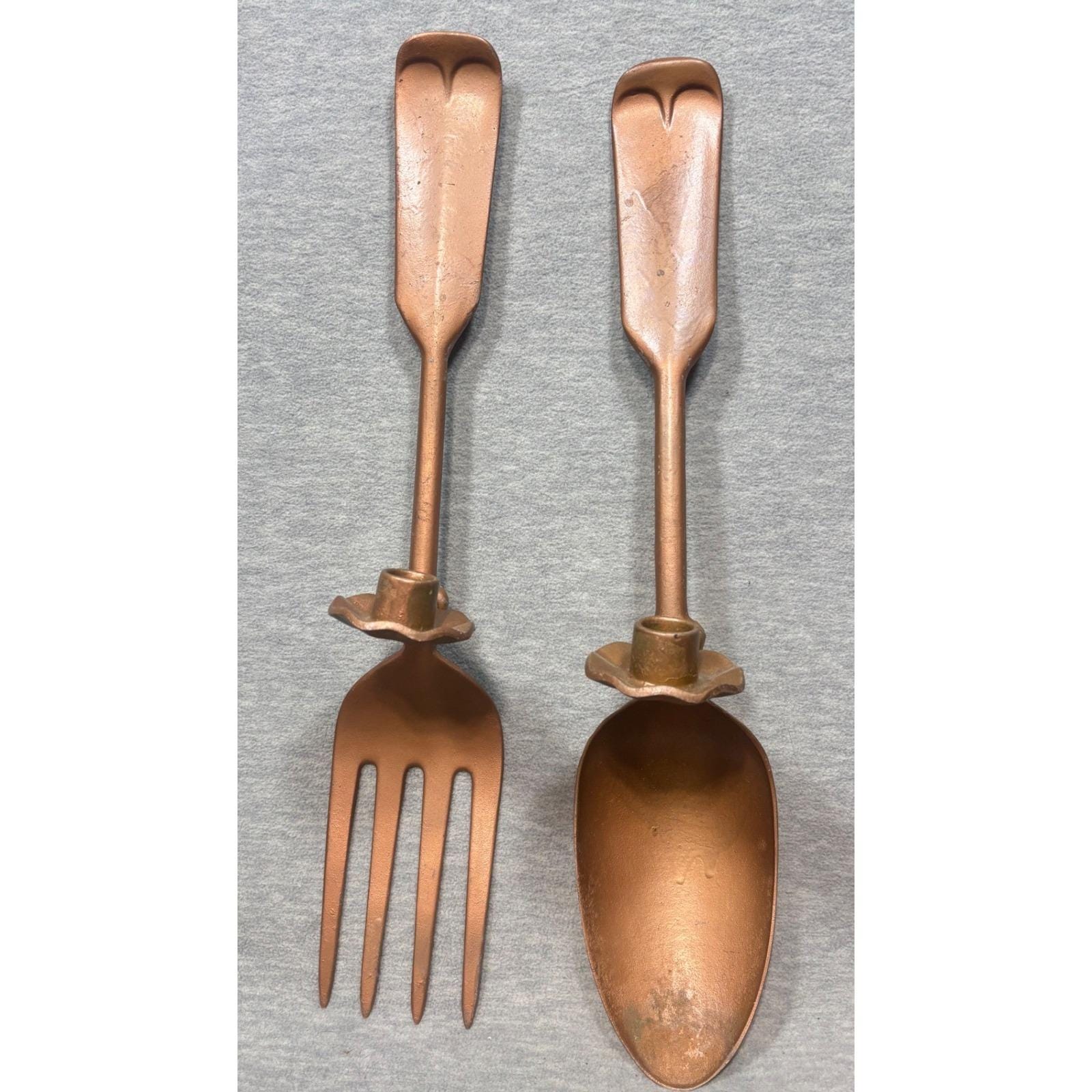 Vintage Giant Fork and Spoon - Etsy