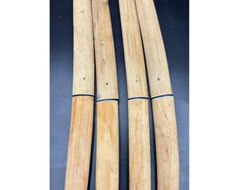 Vintage Japanese Fish Knife Set 4pc Stainless Japan Wood Handle Sheath