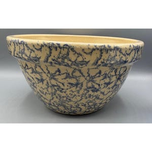 RRP Robinson Ransbottom 9&quot; Spongeware Mixing Bowl Ceramic