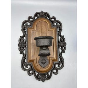 Vtg Ornate Wall Sconce Candle Holder Made In USA Gothic Victorian Style