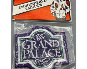 Vintage Embroidered "The Grand Palace" Patch Emblem Souvenir Travel