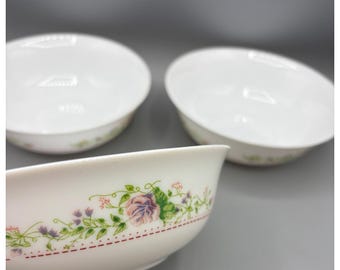 ヴィンテージ フランス製 アルコパル ホワイト ガラス フルーツ