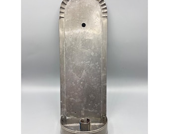 Applique da parete vintage in latta, stile rustico primitivo da fattoria, portacandele in metallo.