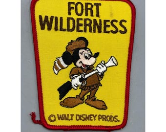 Vtg Fort Wilderness Mickey Mouse Patch Walt Disney Souvenir