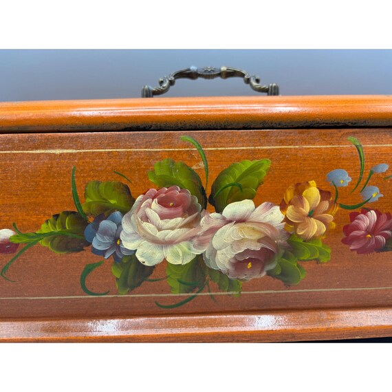 ヴィンテージ 手描き 木箱 花柄 蓋付き 収納 装飾 - Etsy 日本