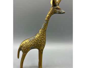 Vintage Messing Giraffe Figurine Metall Art Decor Tier