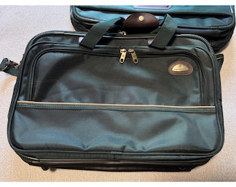 Samsonite Vintage Groene Bagage Overnachtingstas met Schouderriem en Handbagage